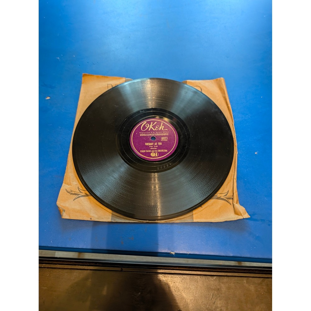 Count Basie OKeh 6071 Tuesday At Ten Undecided Blues 78 RPM Jazz Record 10"